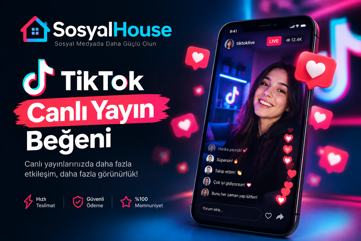 TikTok Canlı Yayın Beğeni